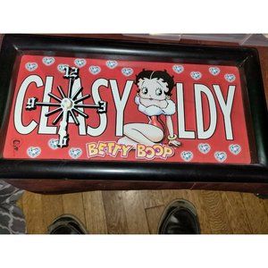 Vintage Betty Boop License Plate Clock